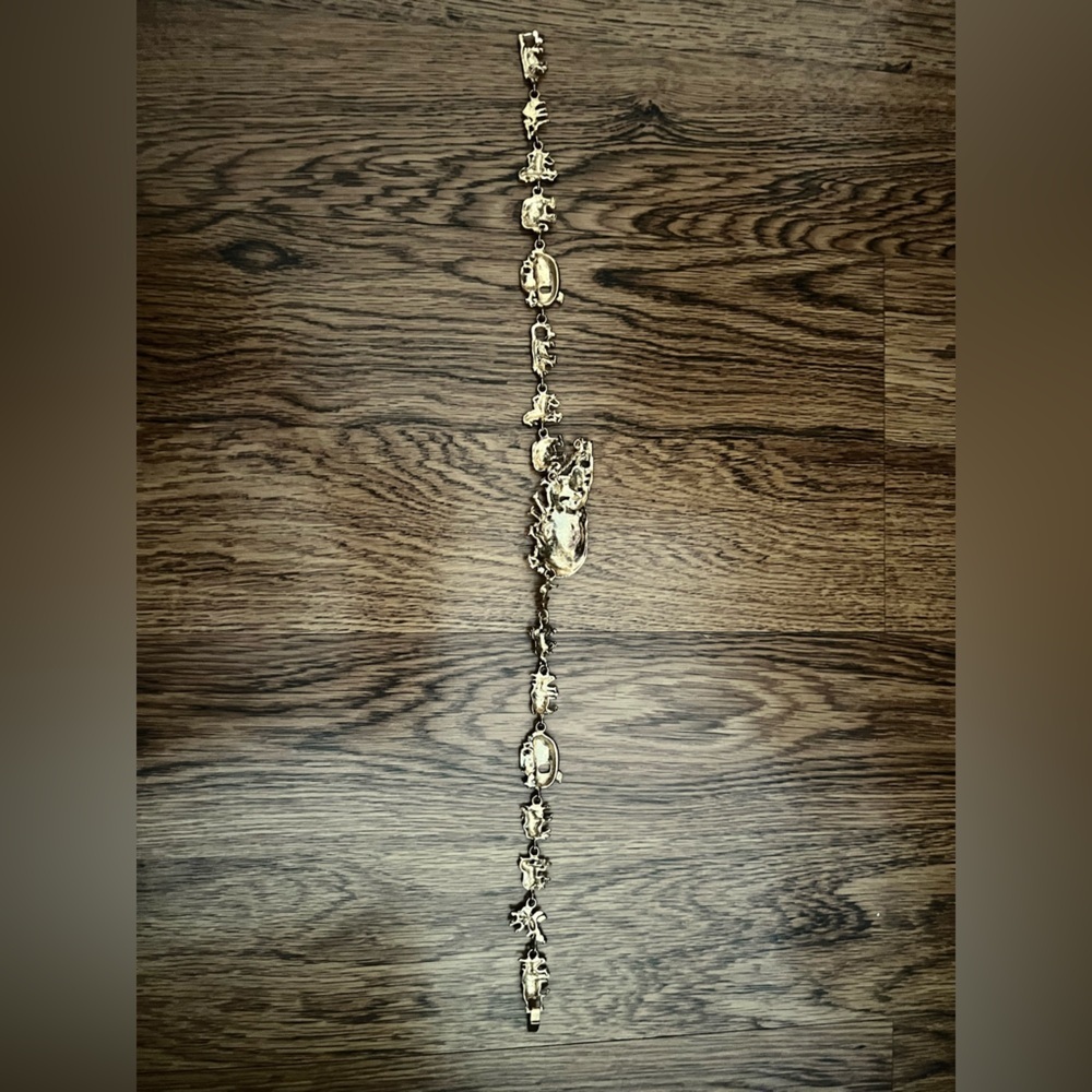 Vintage Plated Noah's Ark Charm Necklace 90s vtg animals ark Christian cross - Picture 10 of 16